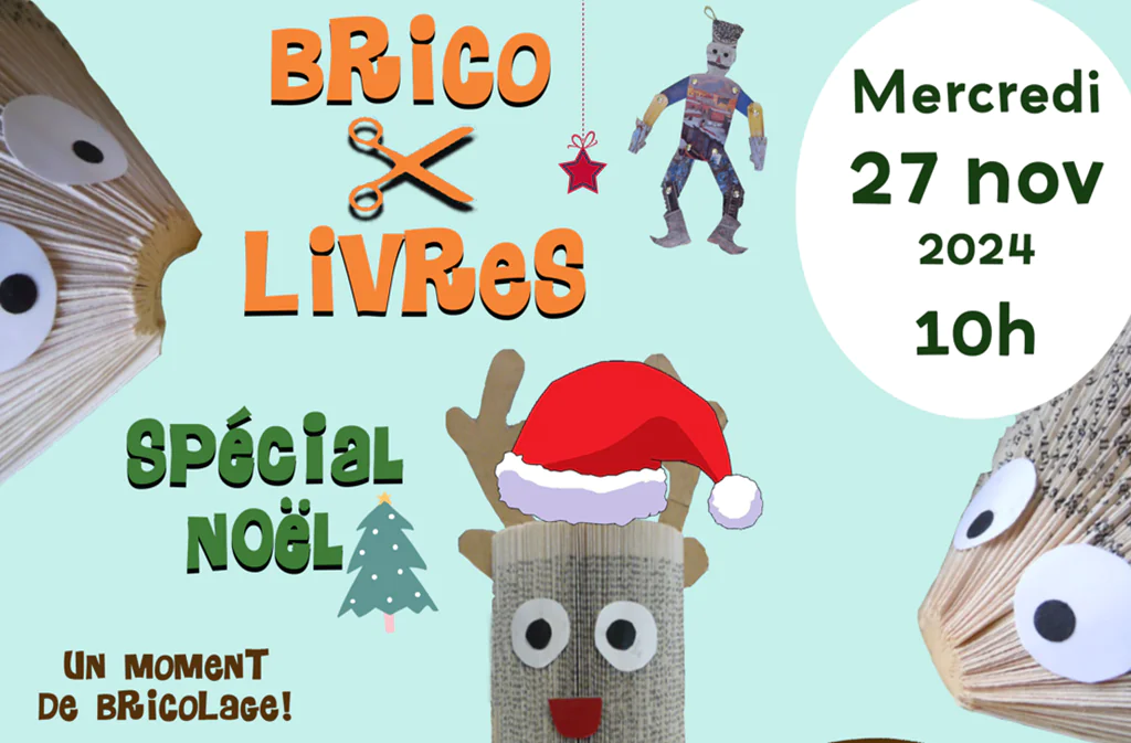 Atelier bricolivres de Noël (7-10 ans)