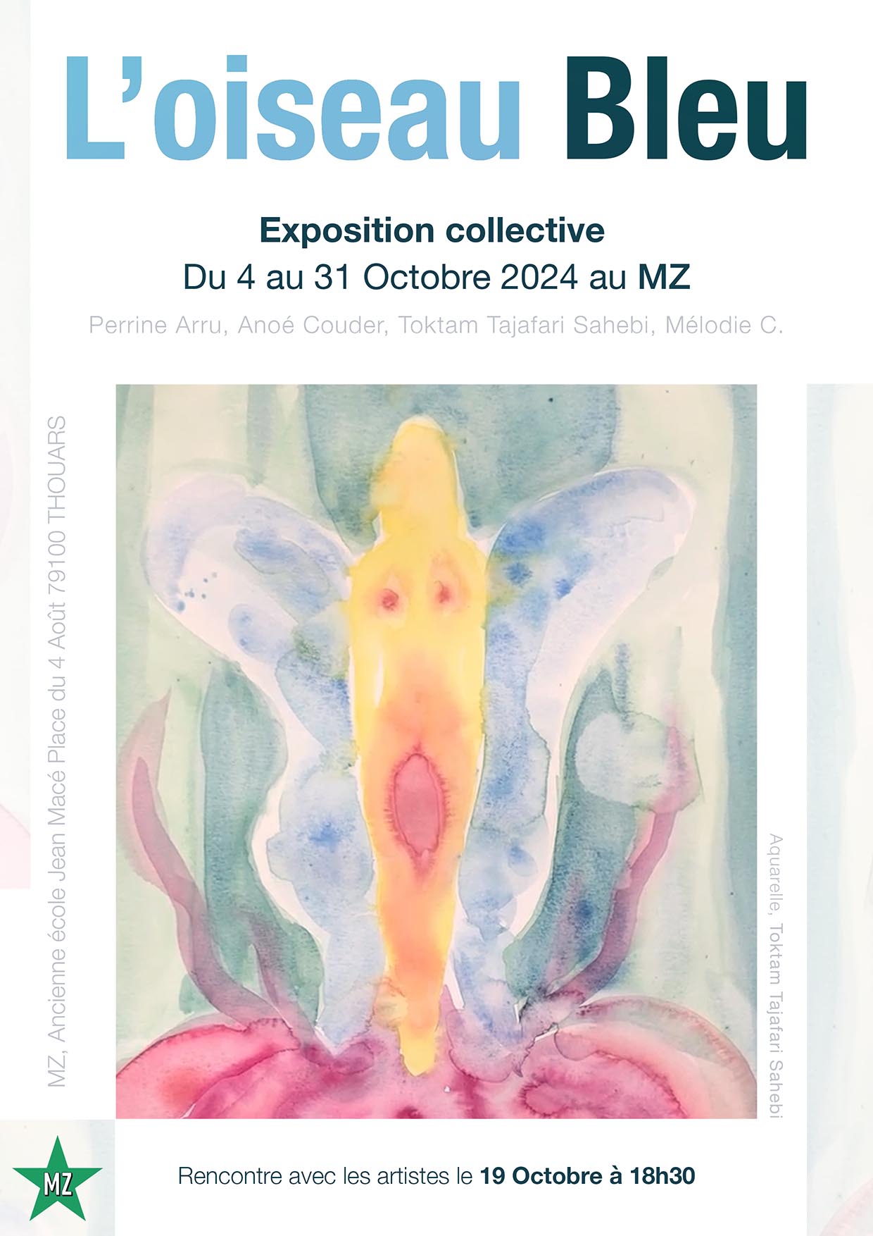 Exposition L'oiseau Bleu au MZ