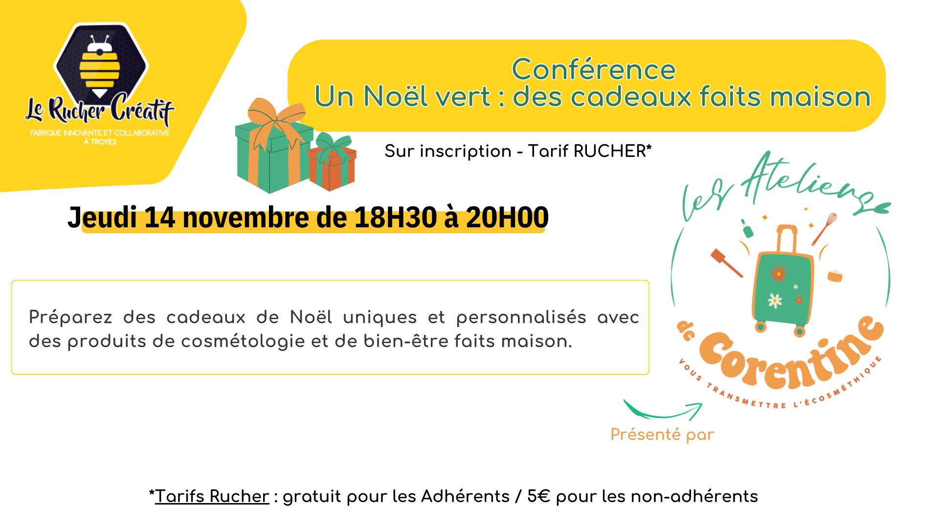 Conférence "Un Noël vert des cadeaux faits maison"