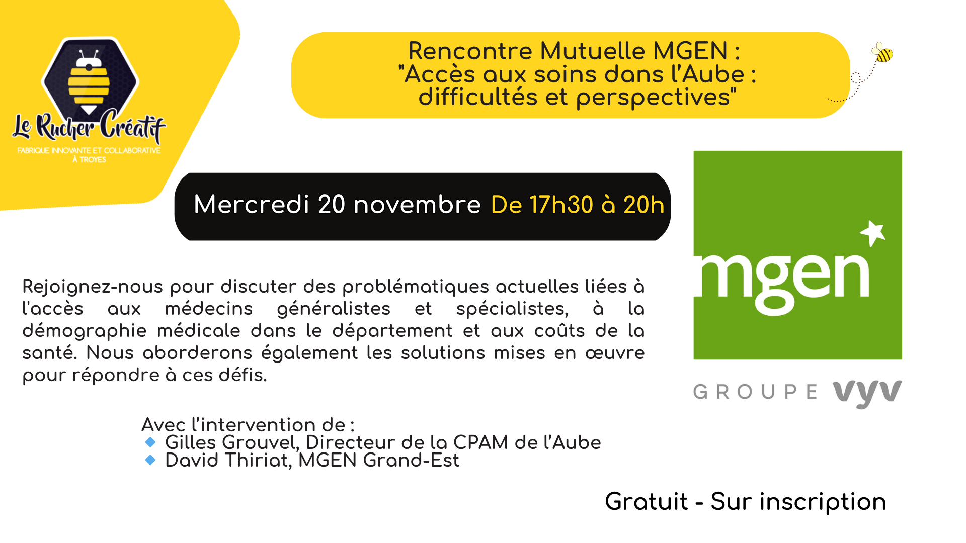 Rencontre Mutuelle MGEN "Accès aux soins dans l’Aube difficultés et perspectives"