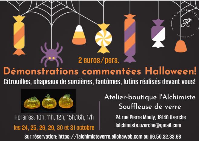 Soufflage de verre démonstrations d'Halloween