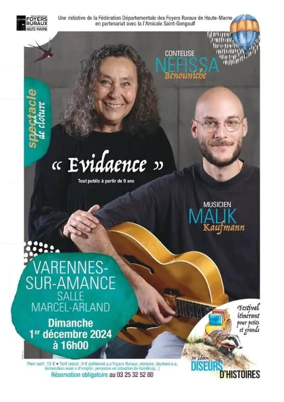 DISEURS D'HISTOIRES "EVIDAENCE" AVEC NEFISSA BENOUNICHE ET MALIK KAUFMANN SPECTACLE DE CLÔTURE