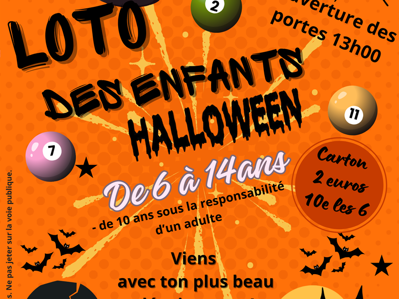 LOTO DES ENFANTS HALLOWEEN