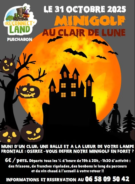 RECONNECT'LAND VOUS PROPOSE MINIGOLF AU CLAIR DE LUNE