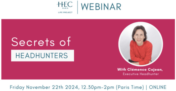 Webinar "Secrets of headhunters" HEC Alumni