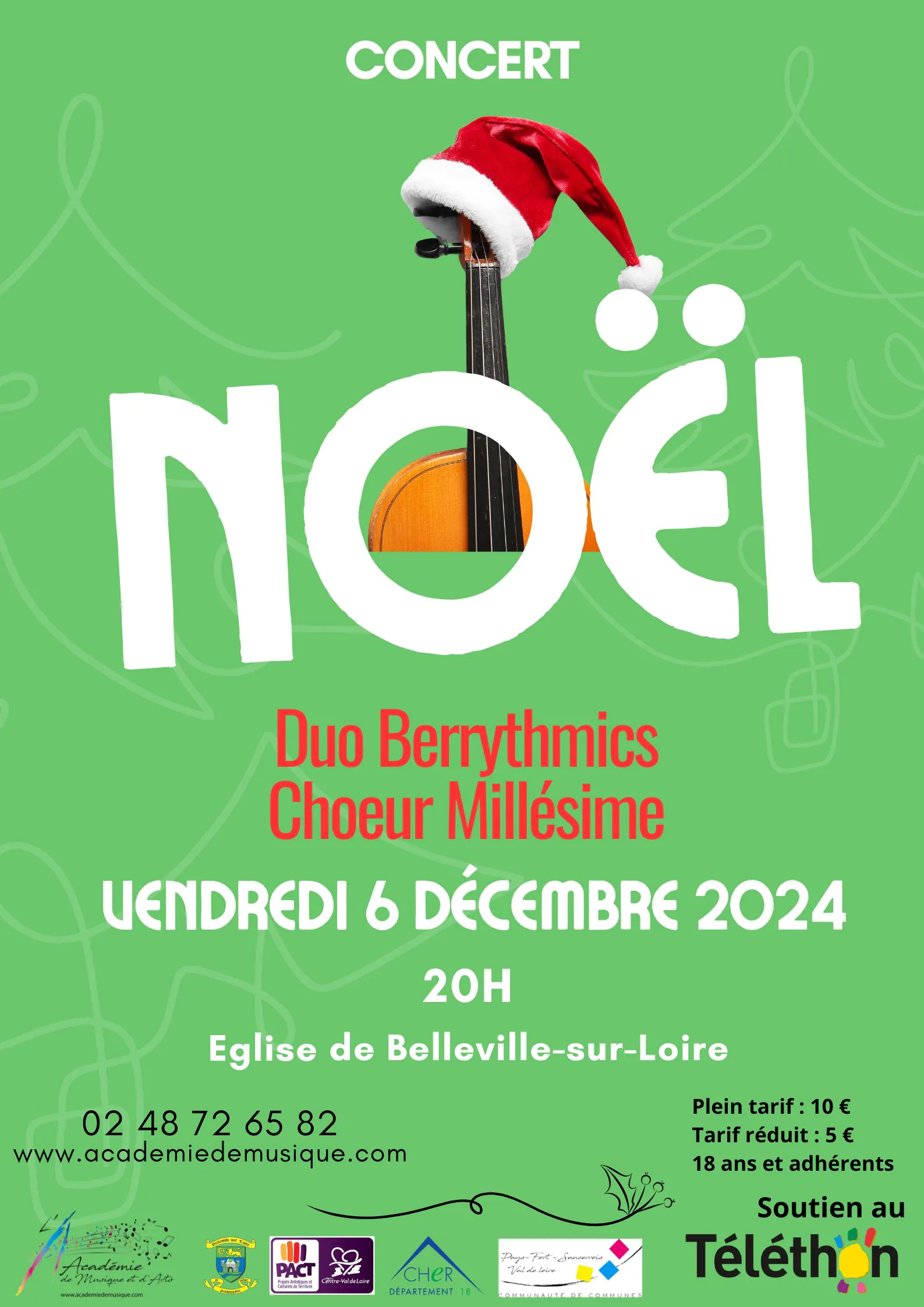 Concert de Noël avec Duo Berrythmics et Choeur Millésime