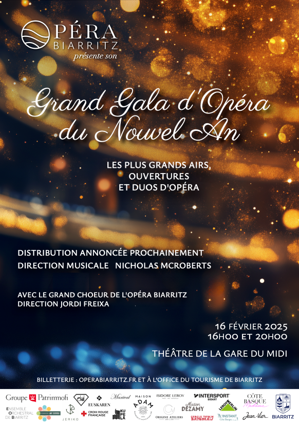 Opéra Biarritz présente son Grand Gala d'Opéra du Nouvel An (16h)