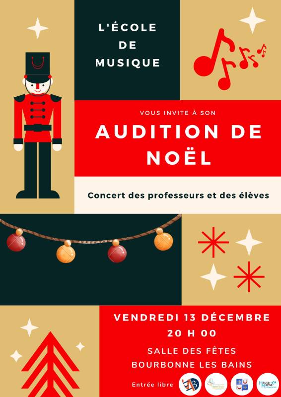 AUDITION DE NOEL PAR L'ECOLE DE MUSIQUE