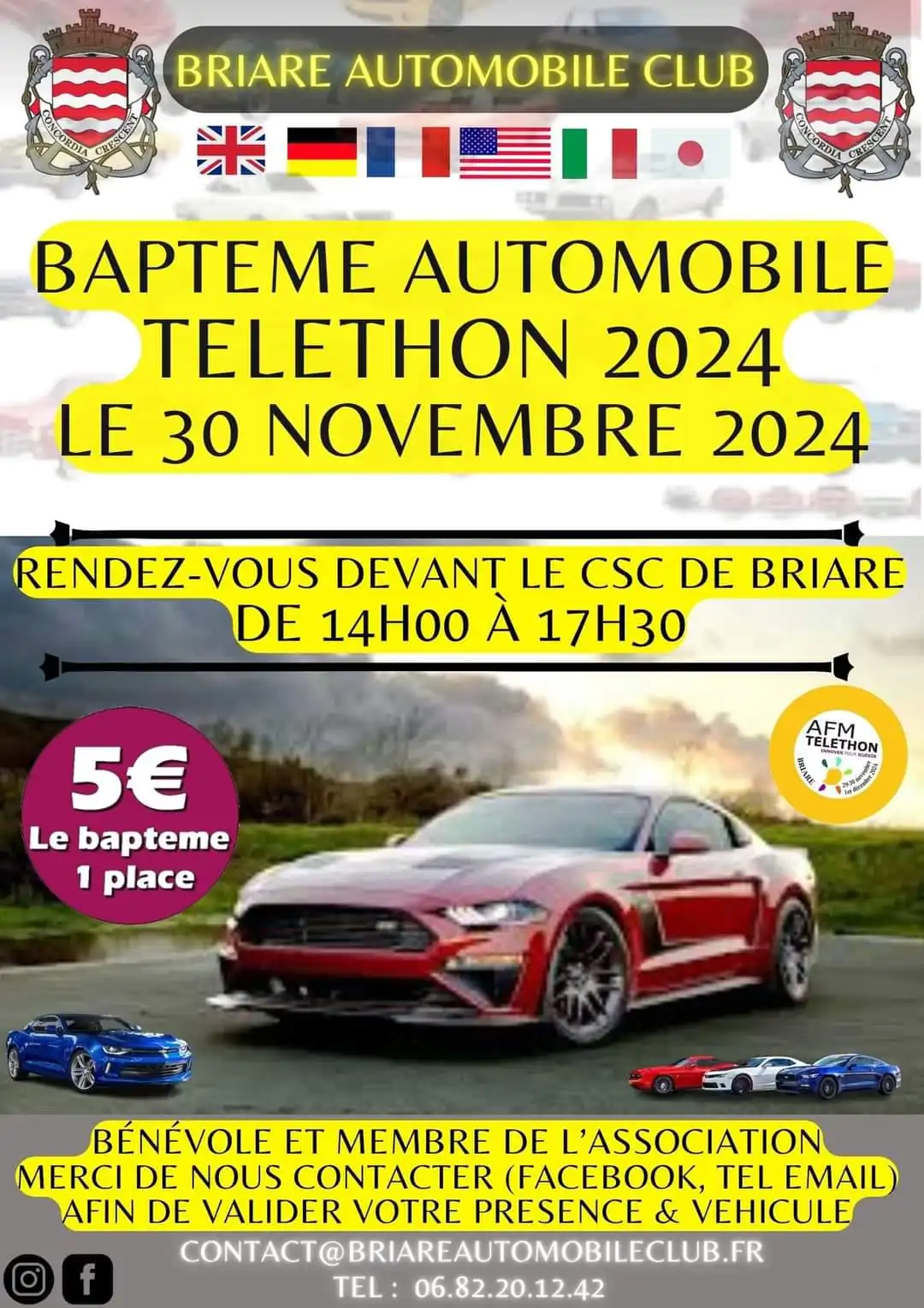 Baptême en automobile Téléthon 2024