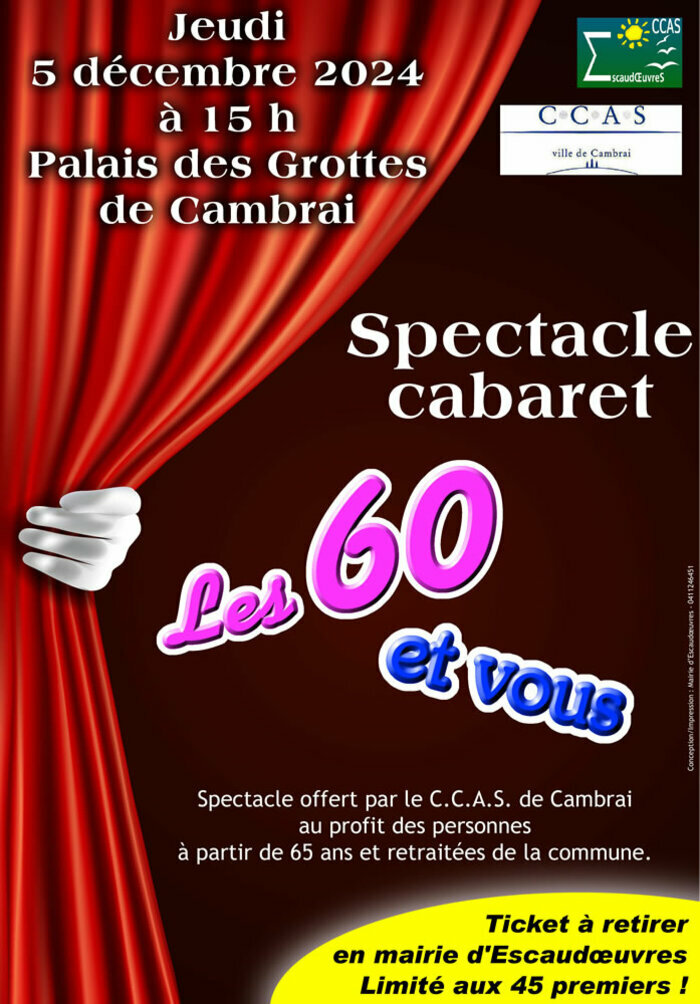 Spectacle-cabaret : "Les 60 et vous" - Palais des Grottes de Cambrai cambrai Cambrai