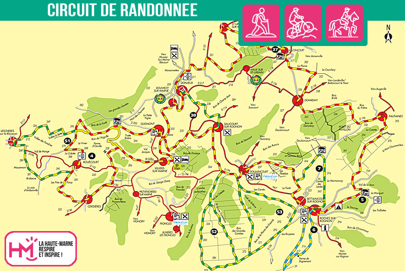 GR DE PAYS MARNE ET ROGNON N°3 Doulaincourt-Saucourt Grand Est