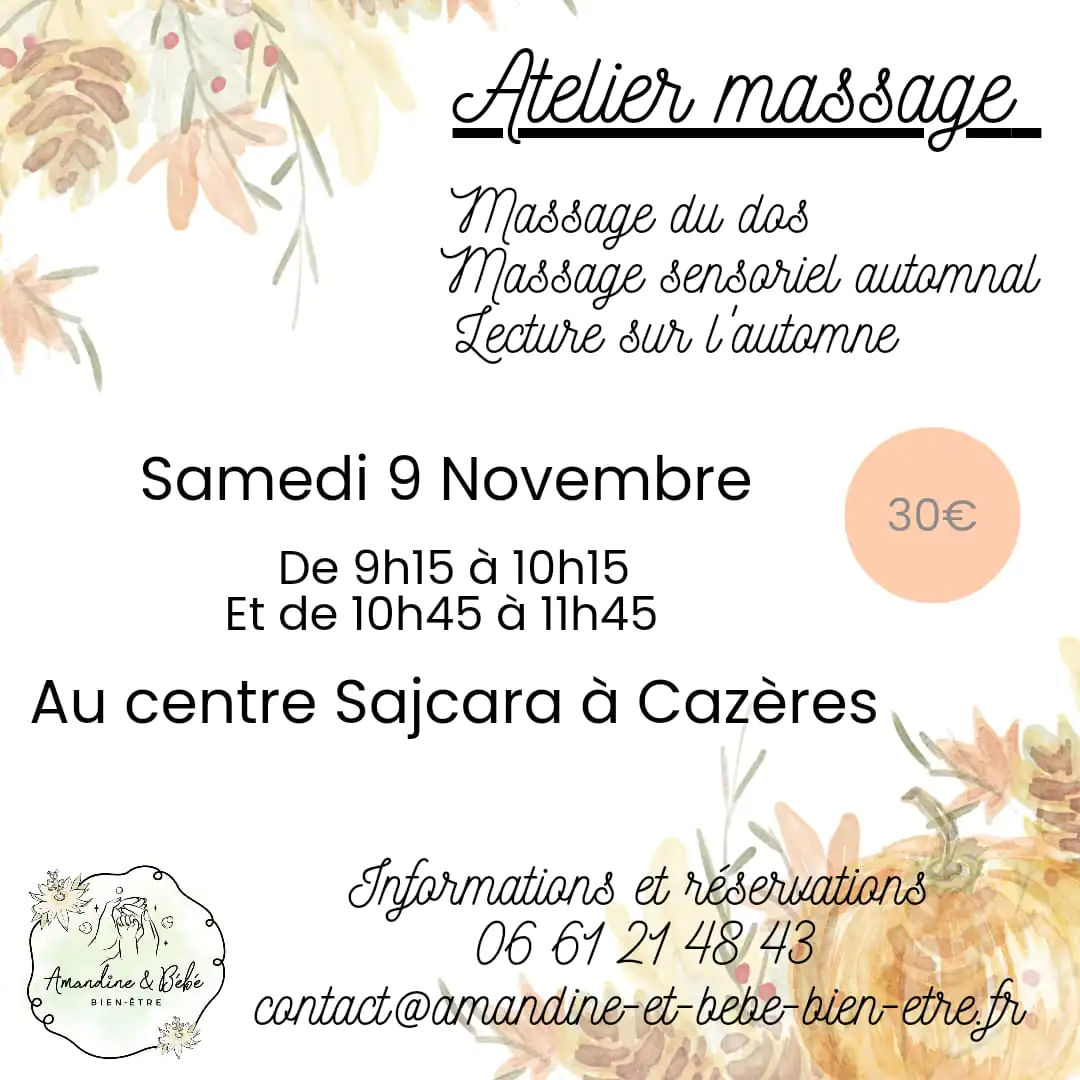 ATELIER MASSAGE PARENTS/ENFANTS