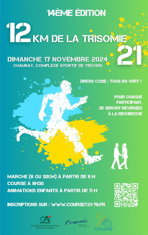 Course Les 12km de la Trisomie 21 14e édition à Chauray