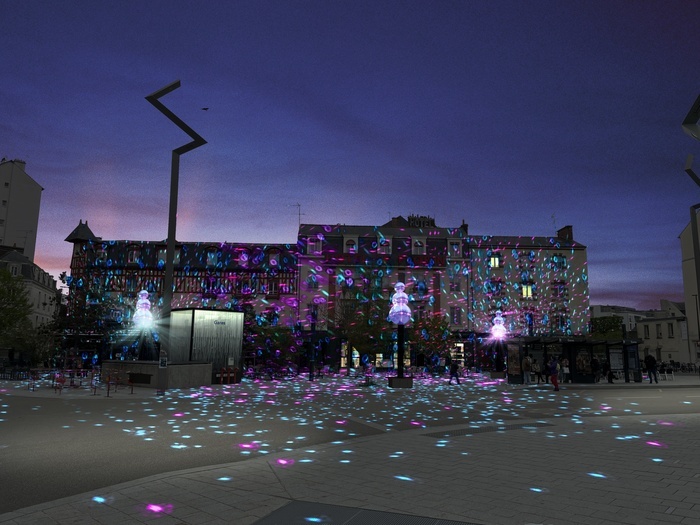 Éclats de lumière Place de la Gare (entrée Nord) Rennes