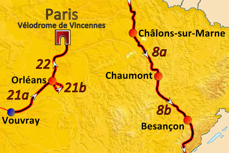 TOUR DE FRANCE 1974 ETAPE N°8 La Porte du Der Grand Est