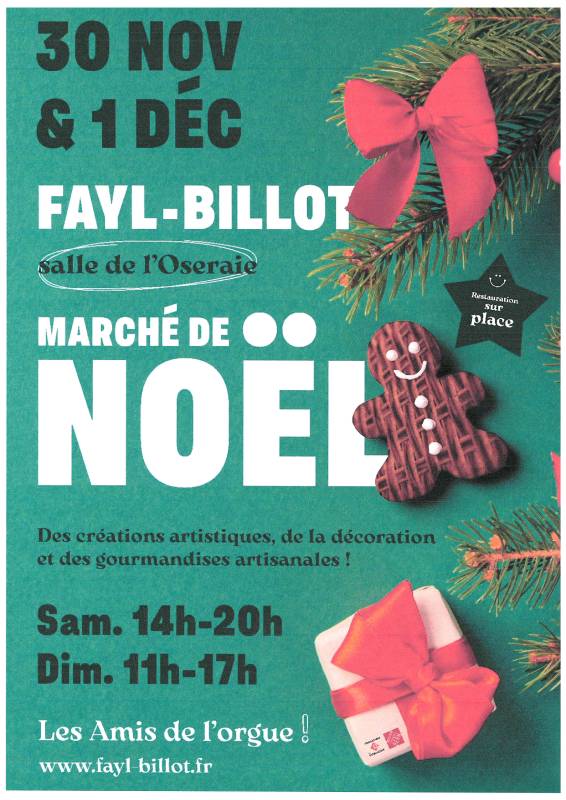 MARCHÉ DE NOËL DE L'A.P.E. à FAYL-BILLOT