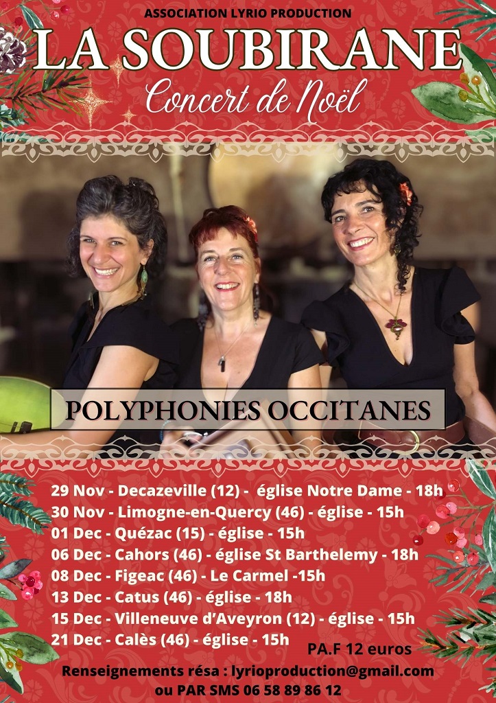 Concert de Noël La Soubirane