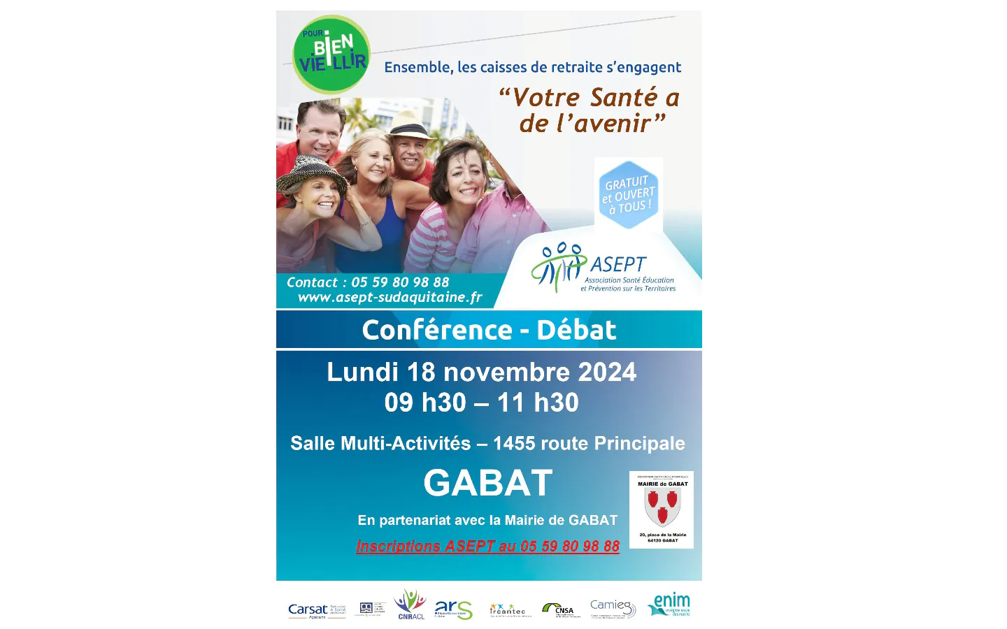 Conférence-débat "Votre santé a de l'avenir" par l'ASEPT