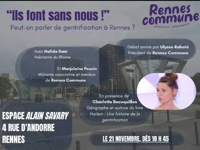 "Ils font sans nous !" : Peut-on parler de gentrification à Rennes ? Rennes