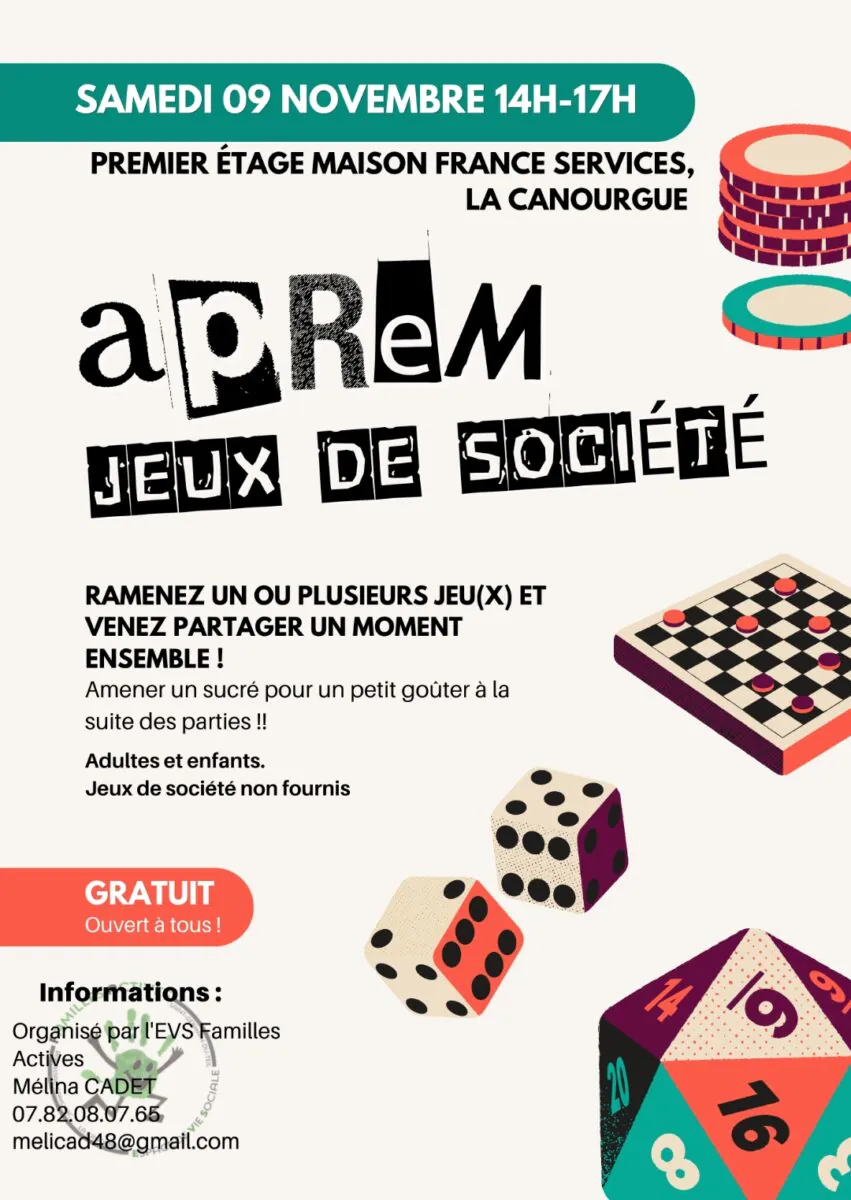 APREM JEUX DE SOCIÉTÉ - FAMILLES ACTIVES