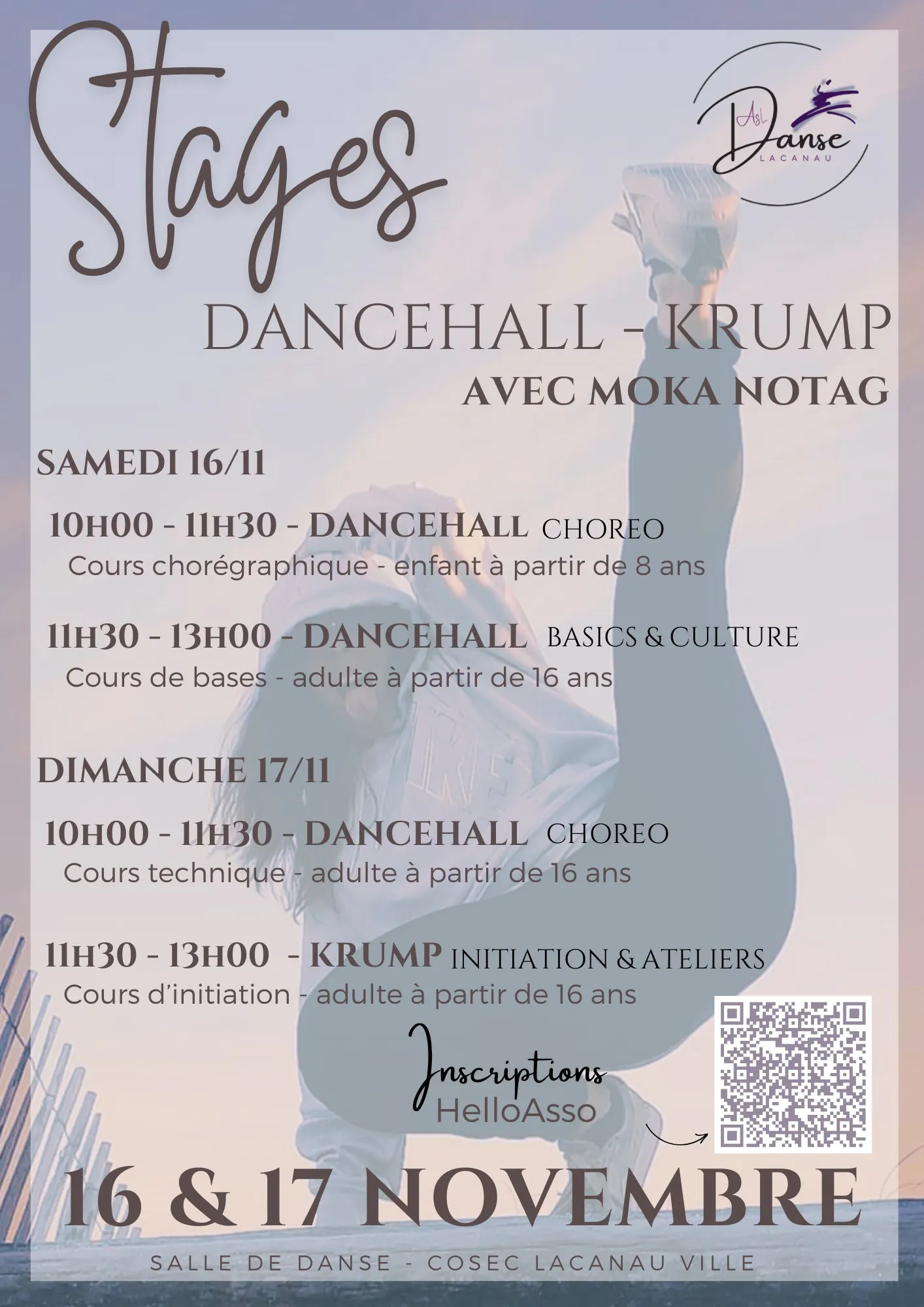 Stage Dansehall Krump avec Moka Notag Sur inscription