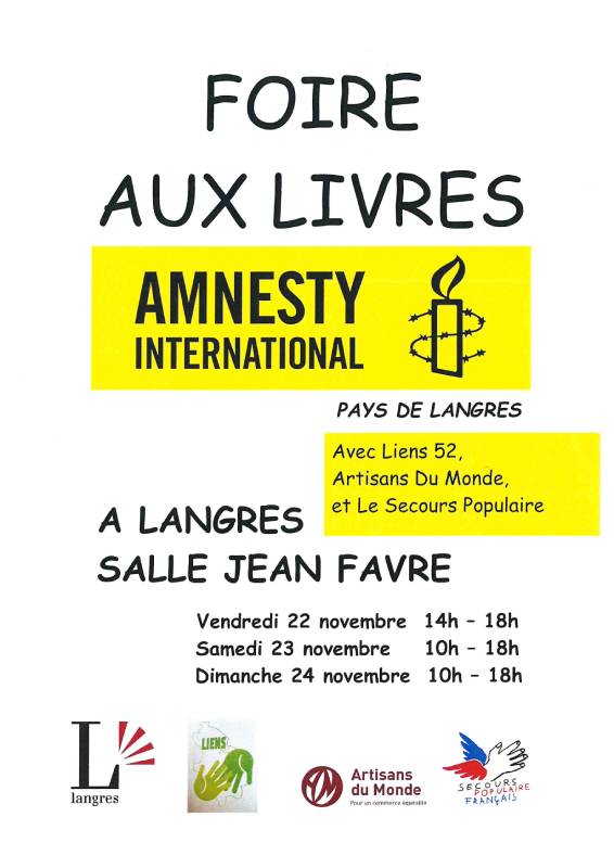 FOIRE AUX LIVRES AMNESTY INTERNATIONAL