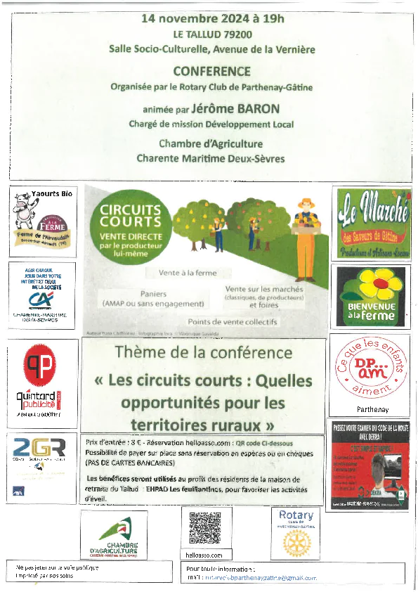 Conférence "Les circuits courts: quelles opportunités pour les territoires ruraux"