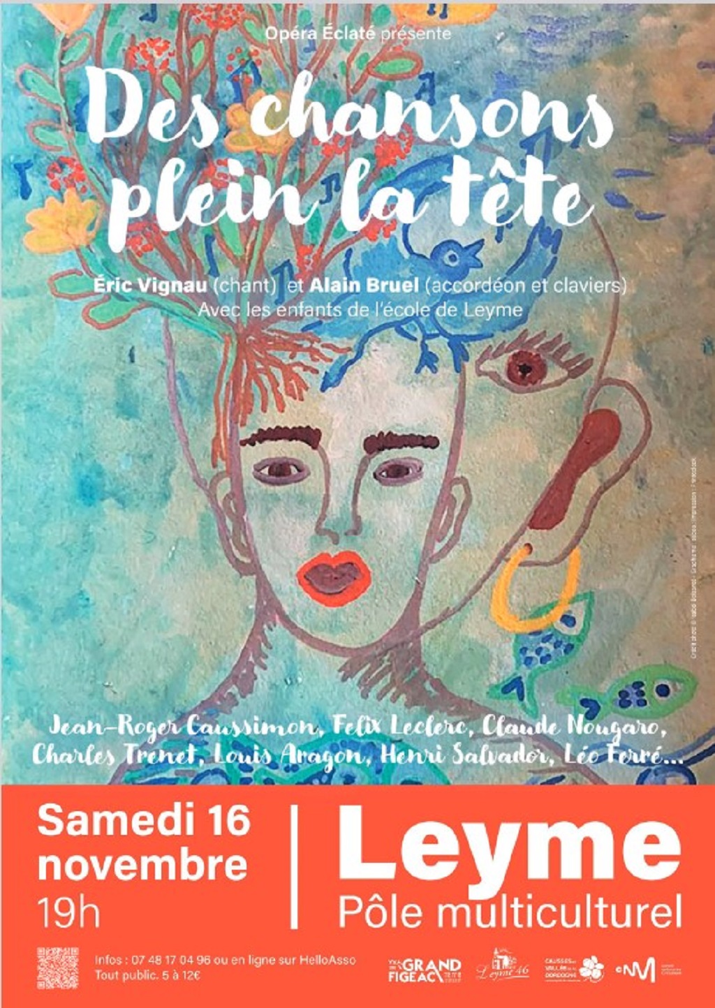 Concert à Leyme "des chansons plein la tête"