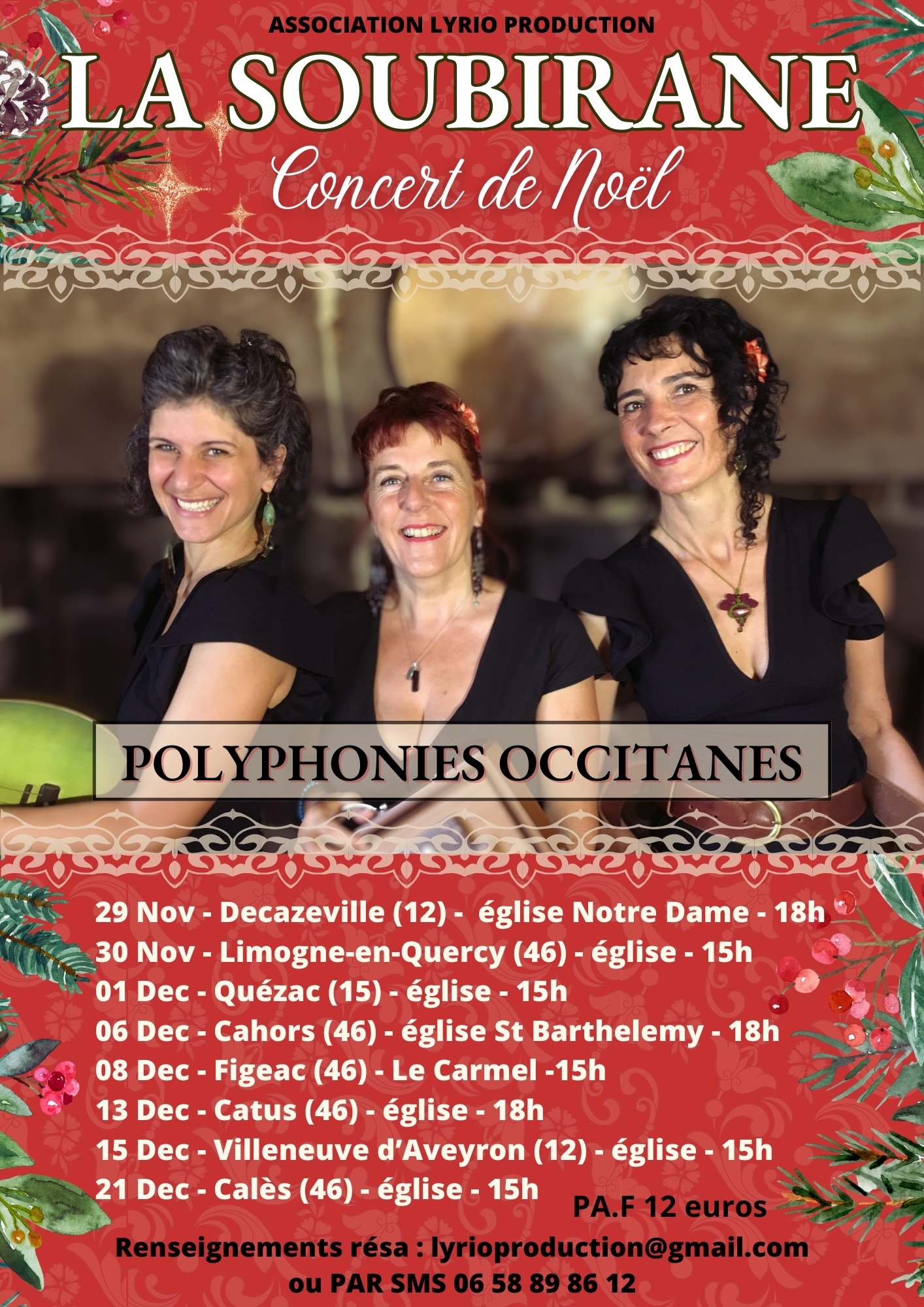 Concert de Noël polyphonique Occitan de la SOUBIRANE