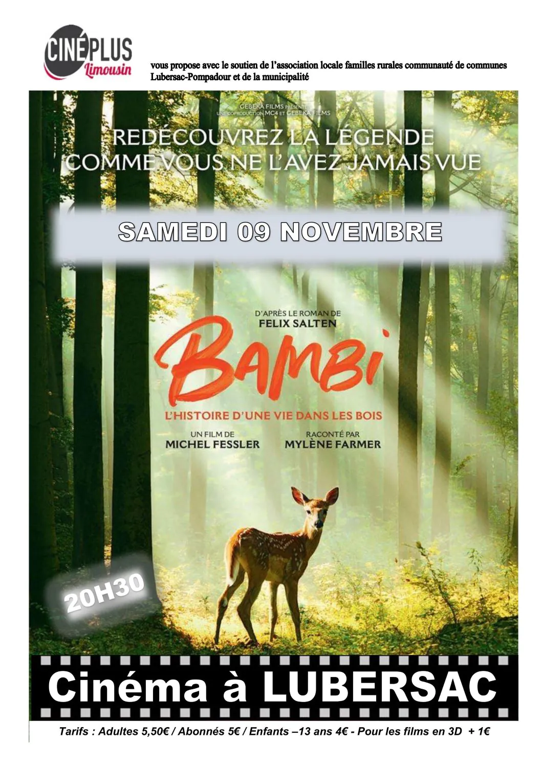 Cinéma à Lubersac Bambi