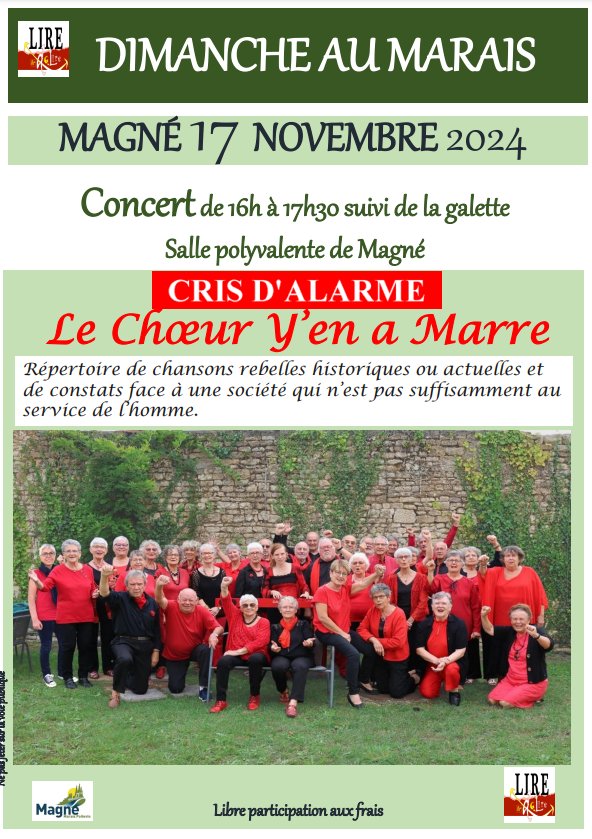 Concert Le chœur “Y’en a marre à Magné