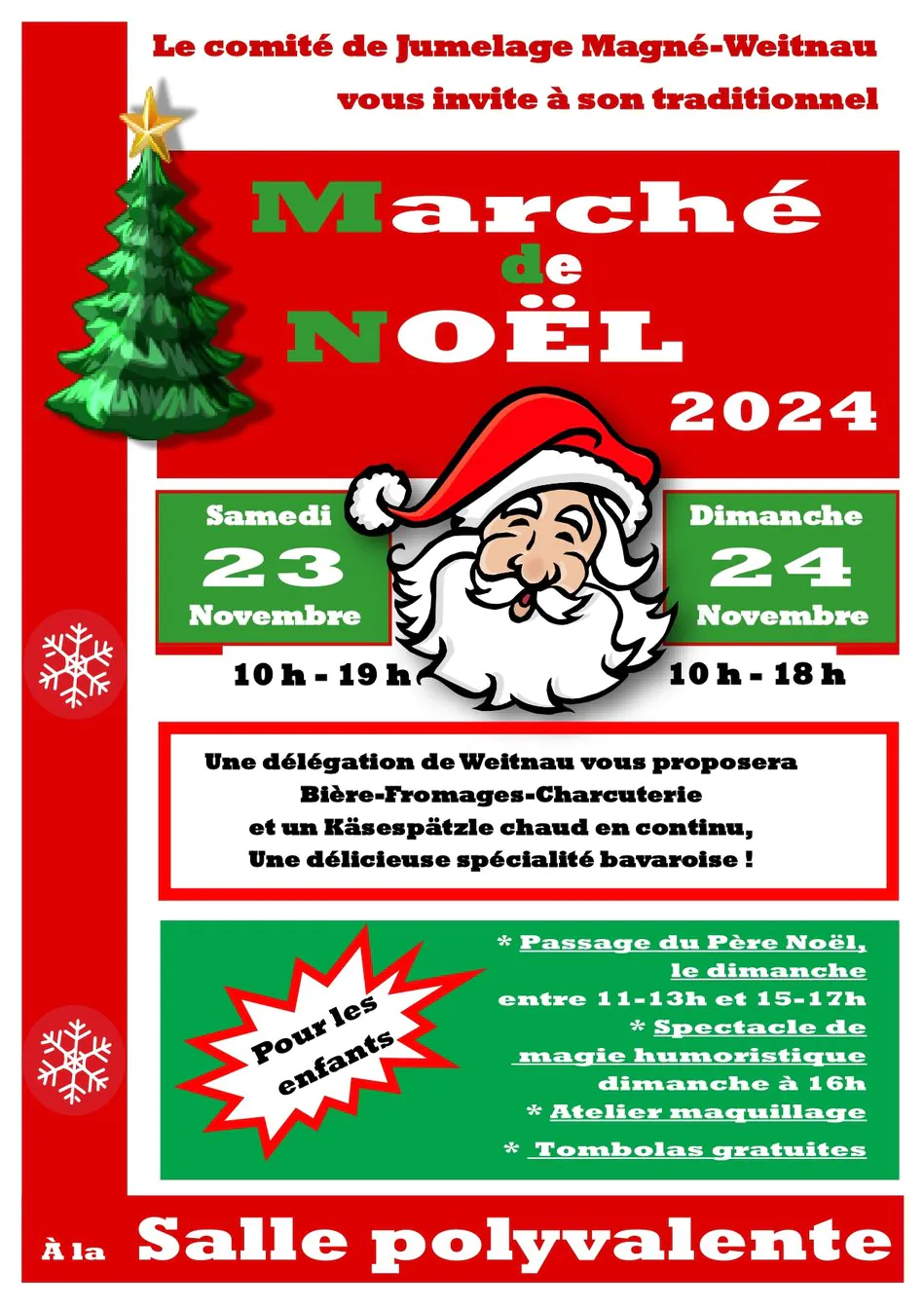 Marché de Noël du comité de jumelage Magné-Weitnau 2024 à Magné