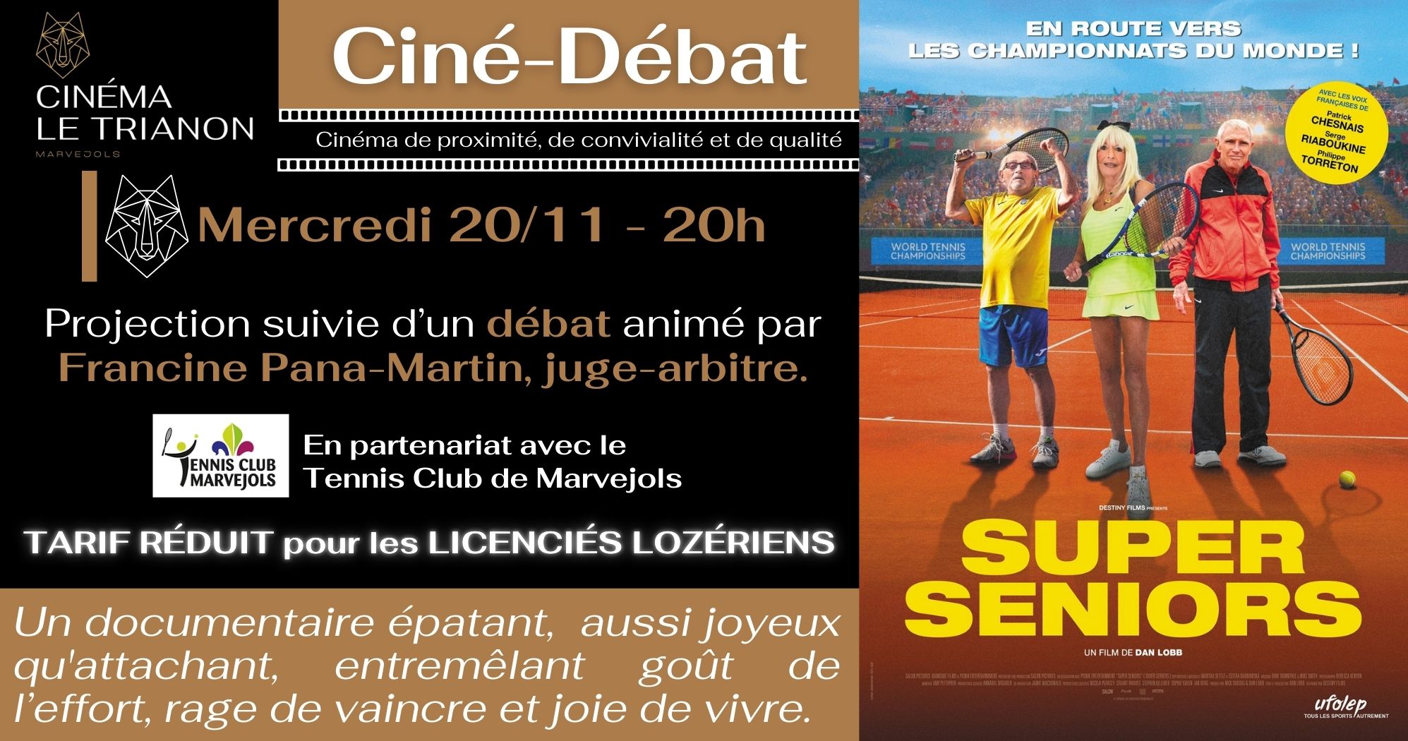 CINÉ-DÉBAT AUTOUR DE "SUPER SÉNIORS"