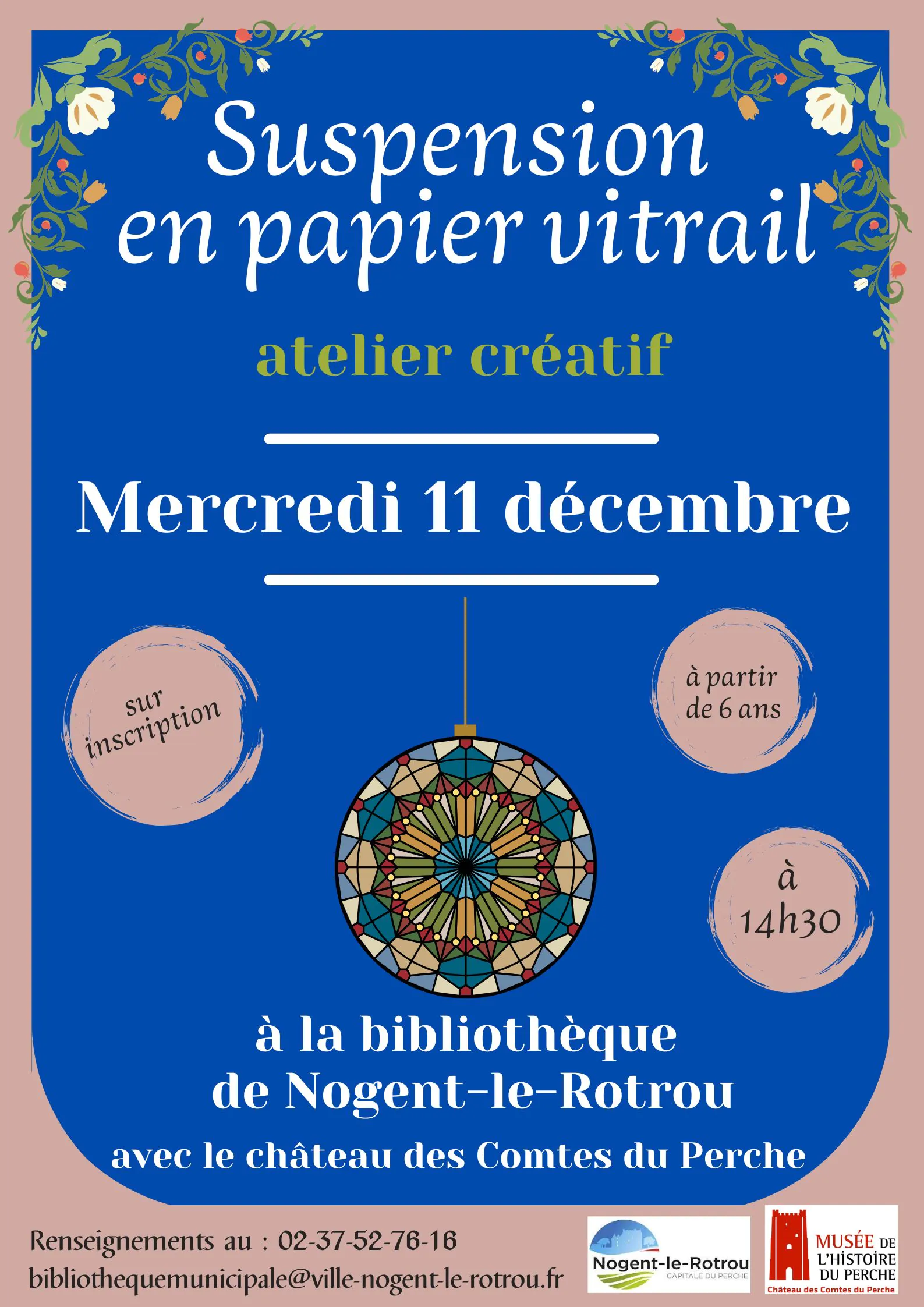 Atelier créatif papier vitrail