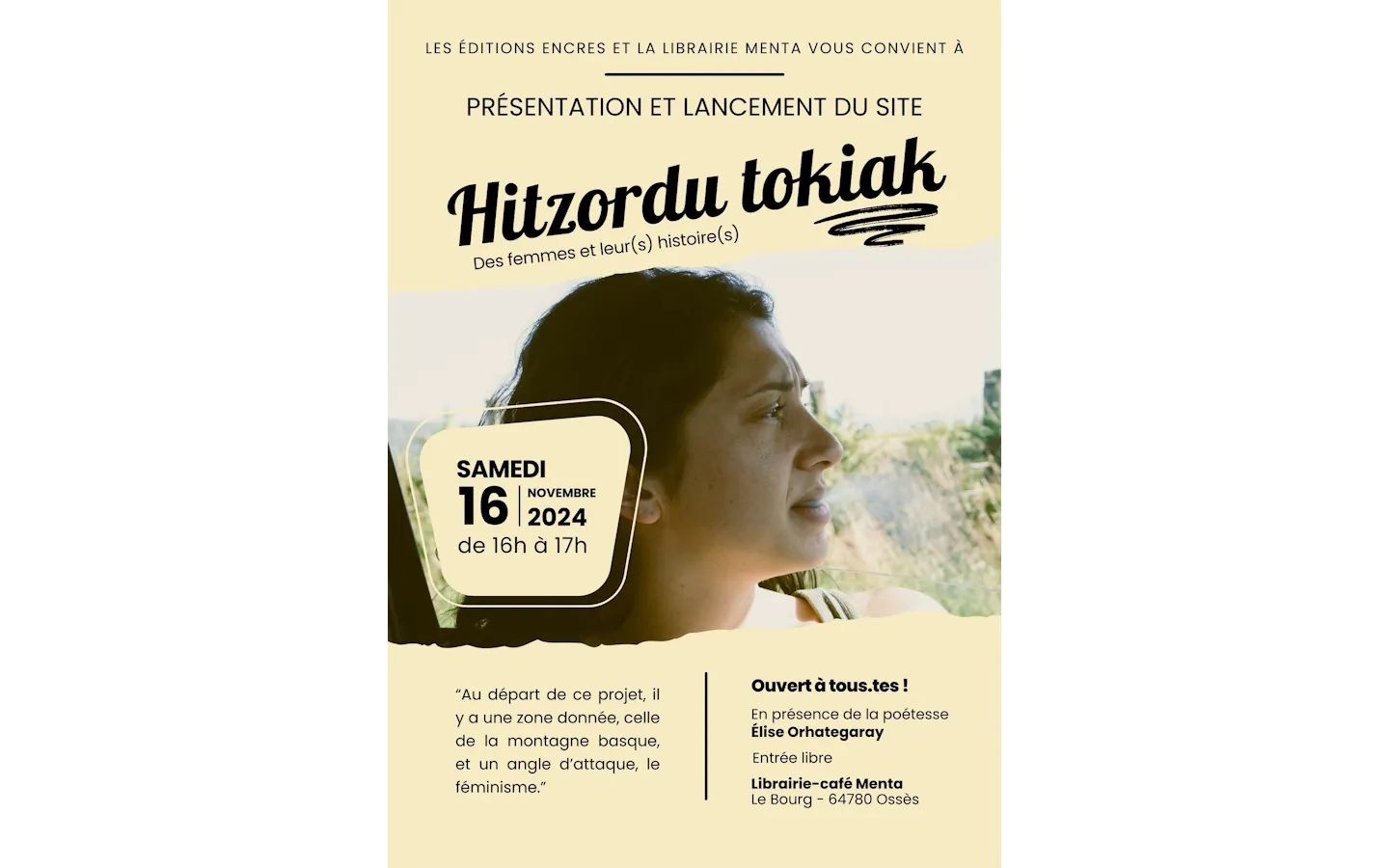 Présentation et lancement du site Hitzordu tokiak des femmes et leur(s) histoire (s)