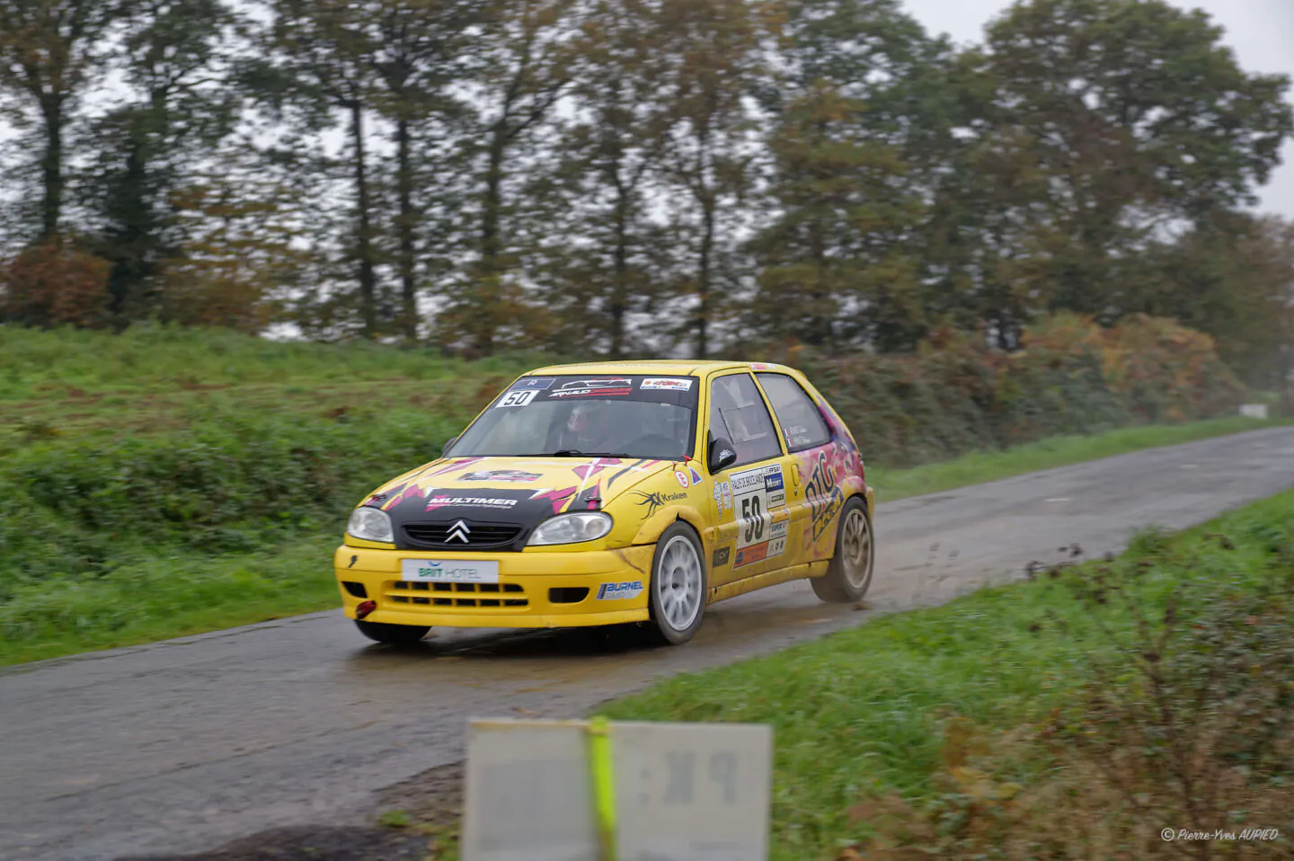 Le pilote : Julien VERNIER lors du rallye de Brocéliande 2024