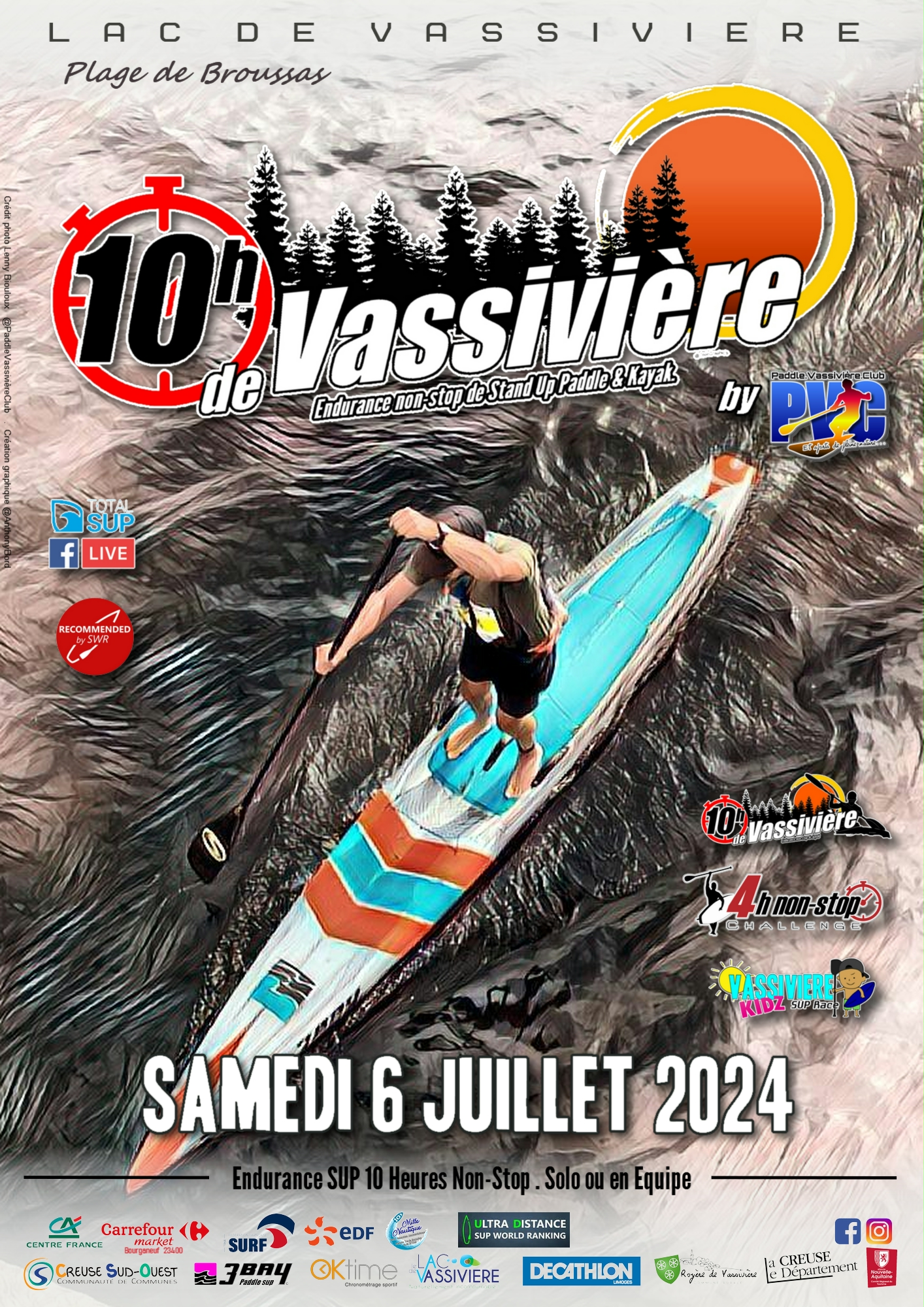 Les 10h de Vassivière endurance stand up paddle et kayak