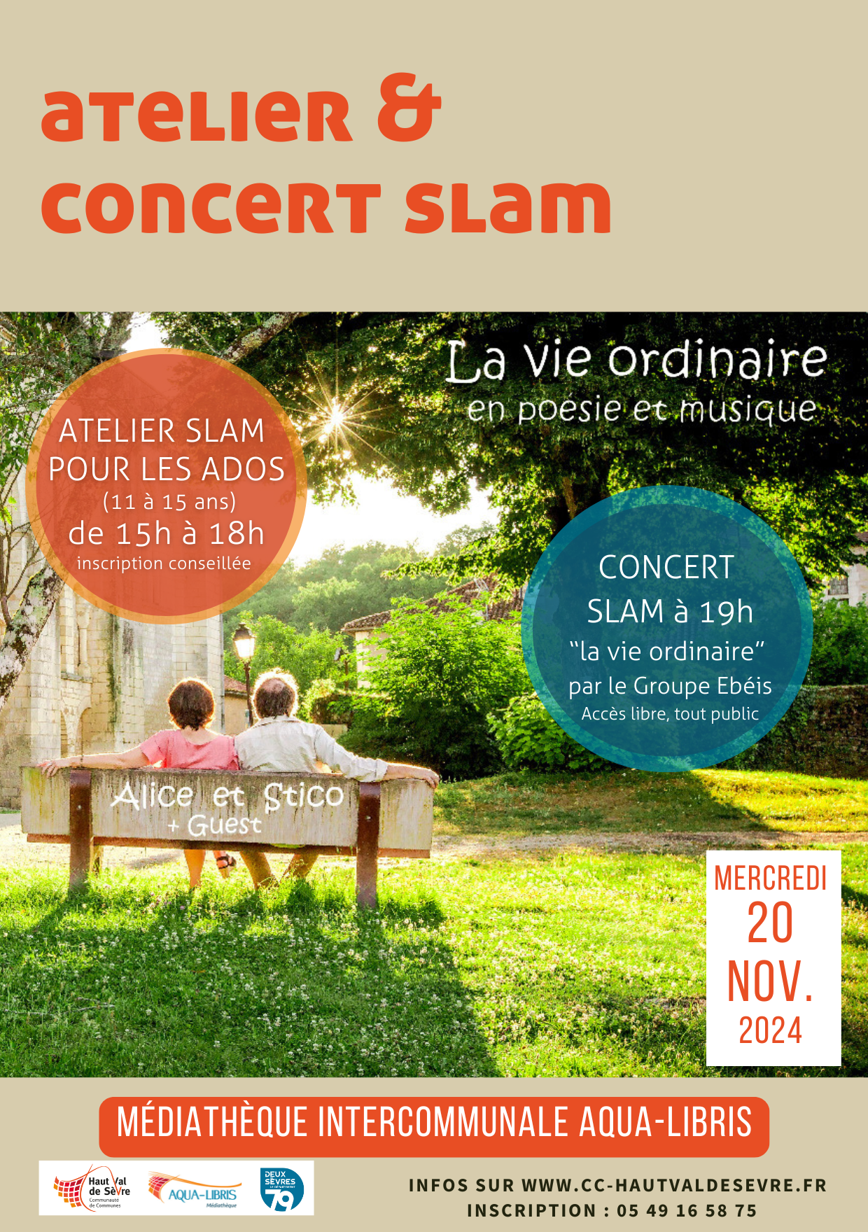 Atelier et concert slam