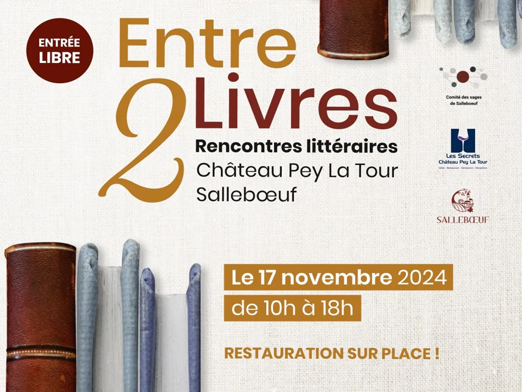 Entre 2 livres salon du livre et rencontres littéraires