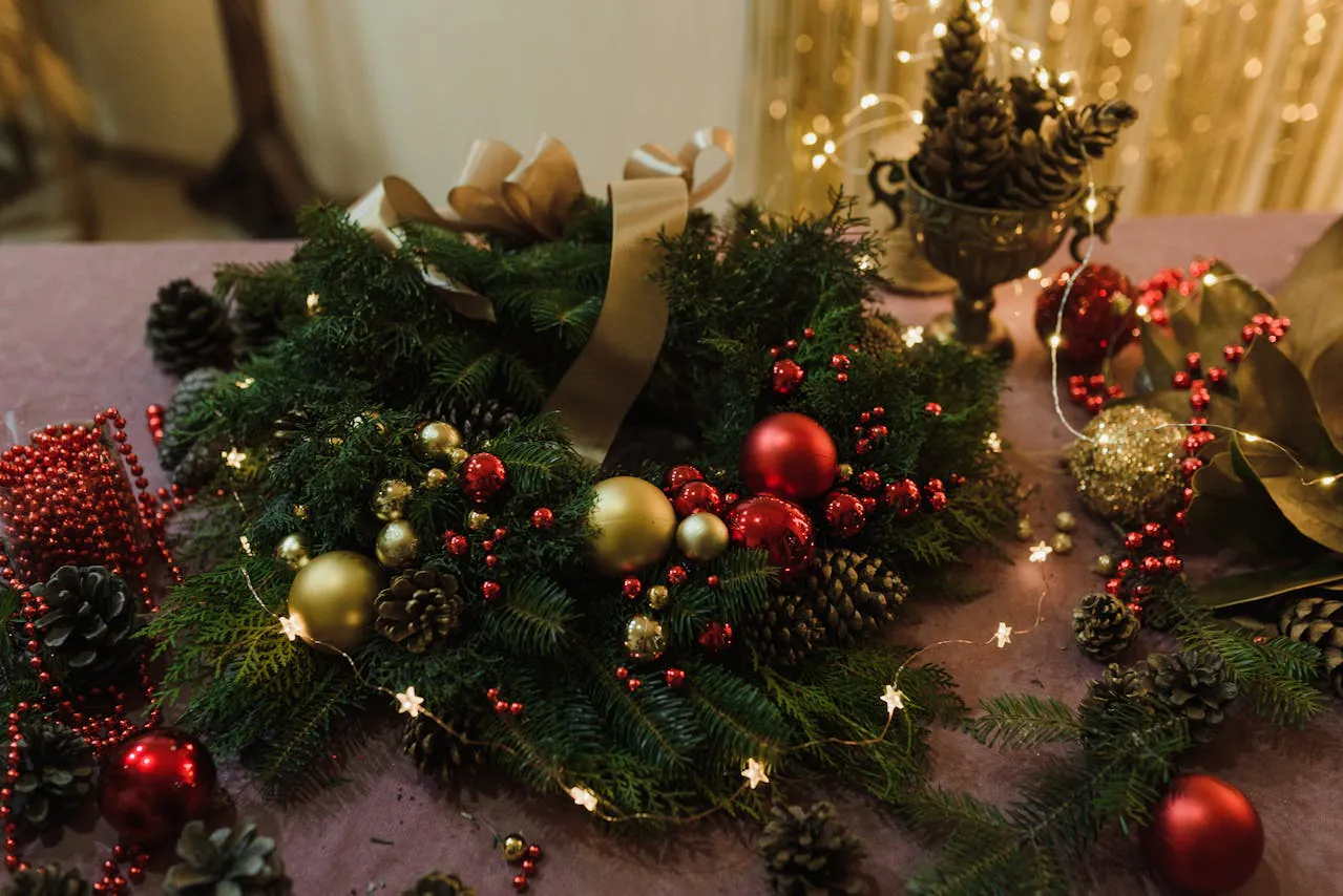 Atelier couronne de Noël