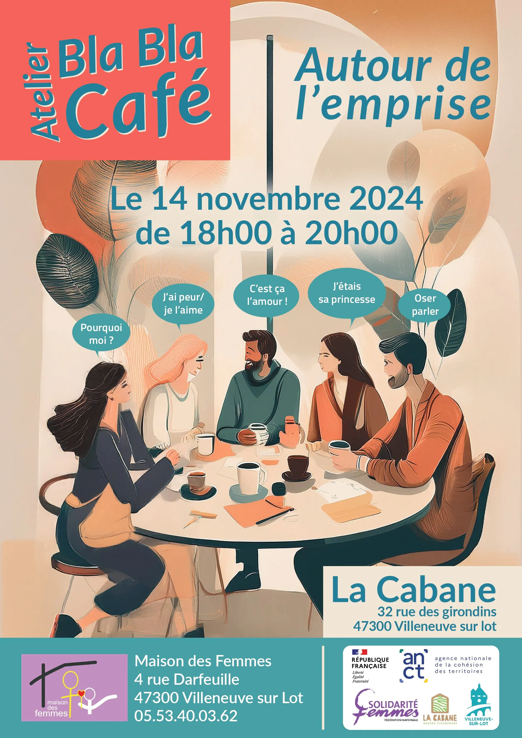 Atelier Bla Bla Café Autour de l'emprise