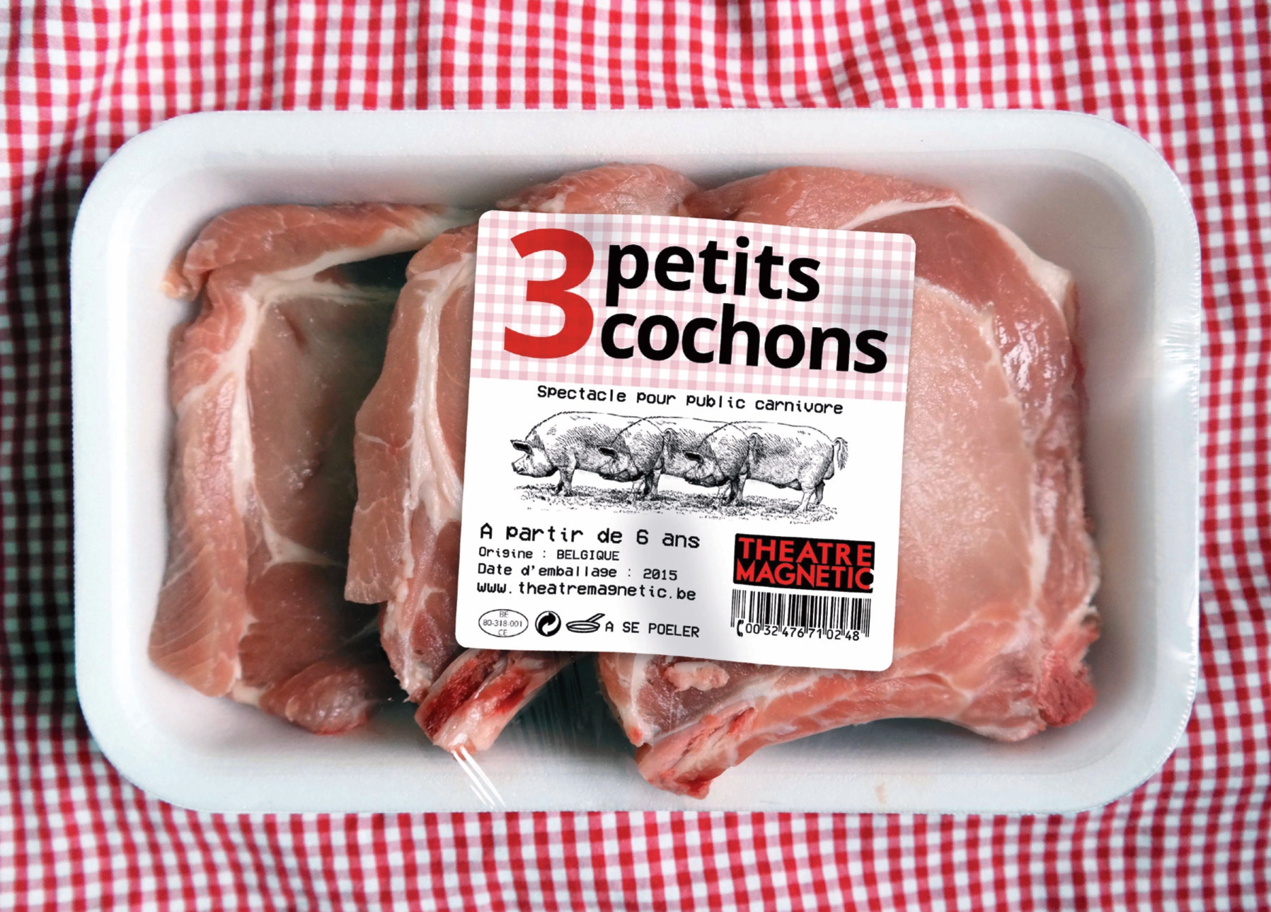 Spectacle "3 petits cochons" à la ferme du Tessou