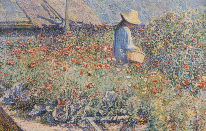 Anna Boch, Cueillette, 1890 Huile sur toile, 74 x 107 cm, Collection particulière _ Vincent Everarts Anna Boch Cueillette