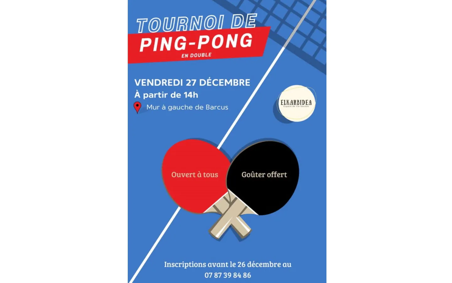 Tournoi de ping-pong en double