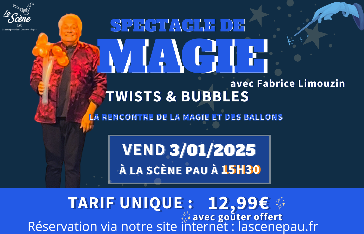 Spectacle de magie avec fabrice limouzin