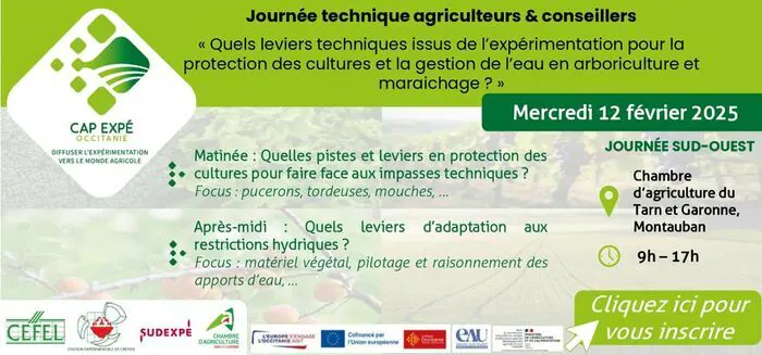 Journée technique agriculteurs & conseillers Chambre d'agriculture Tarn et Garonne Montauban