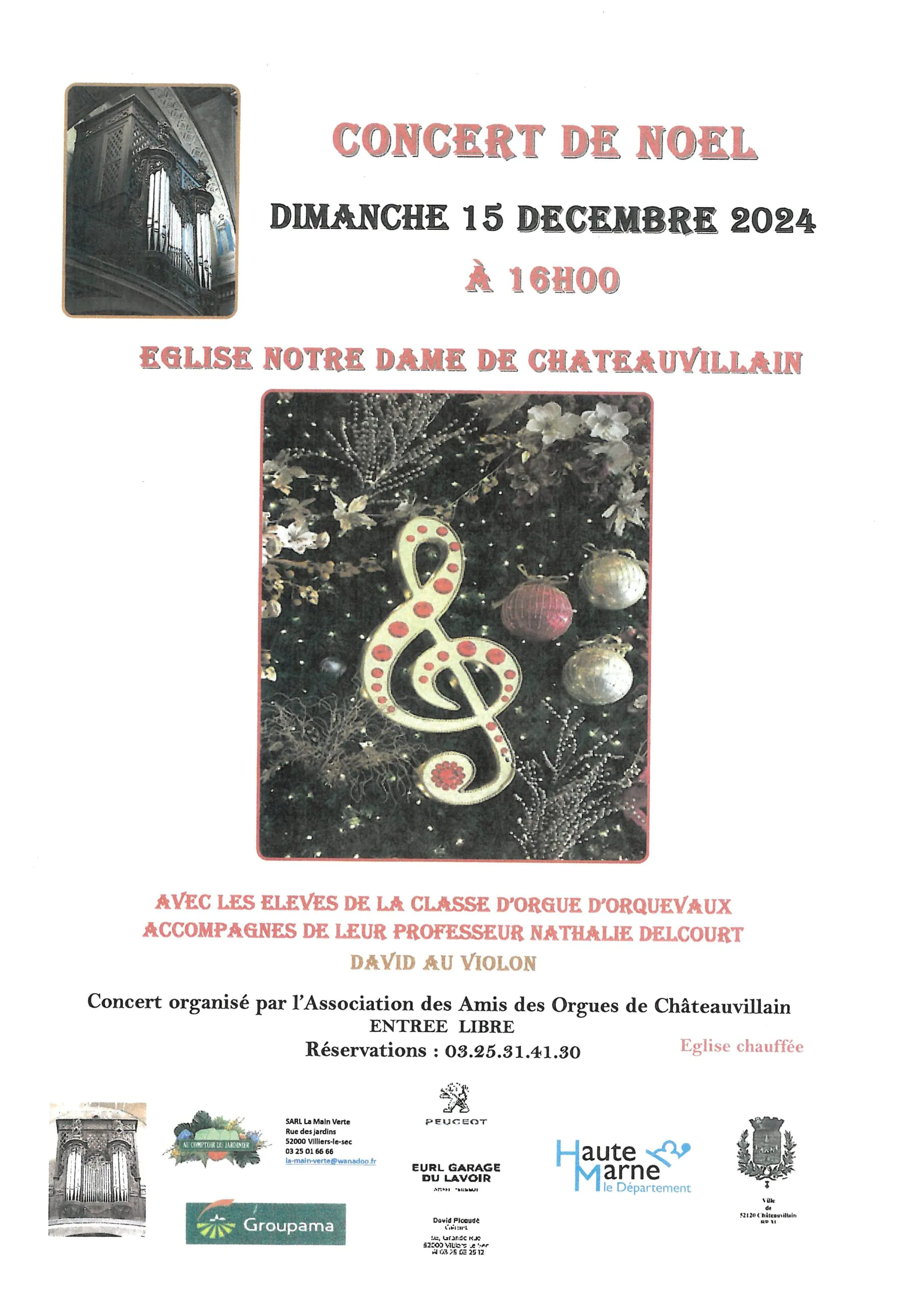 CONCERT A L'EGLISE DE CHATEAUVILLAIN