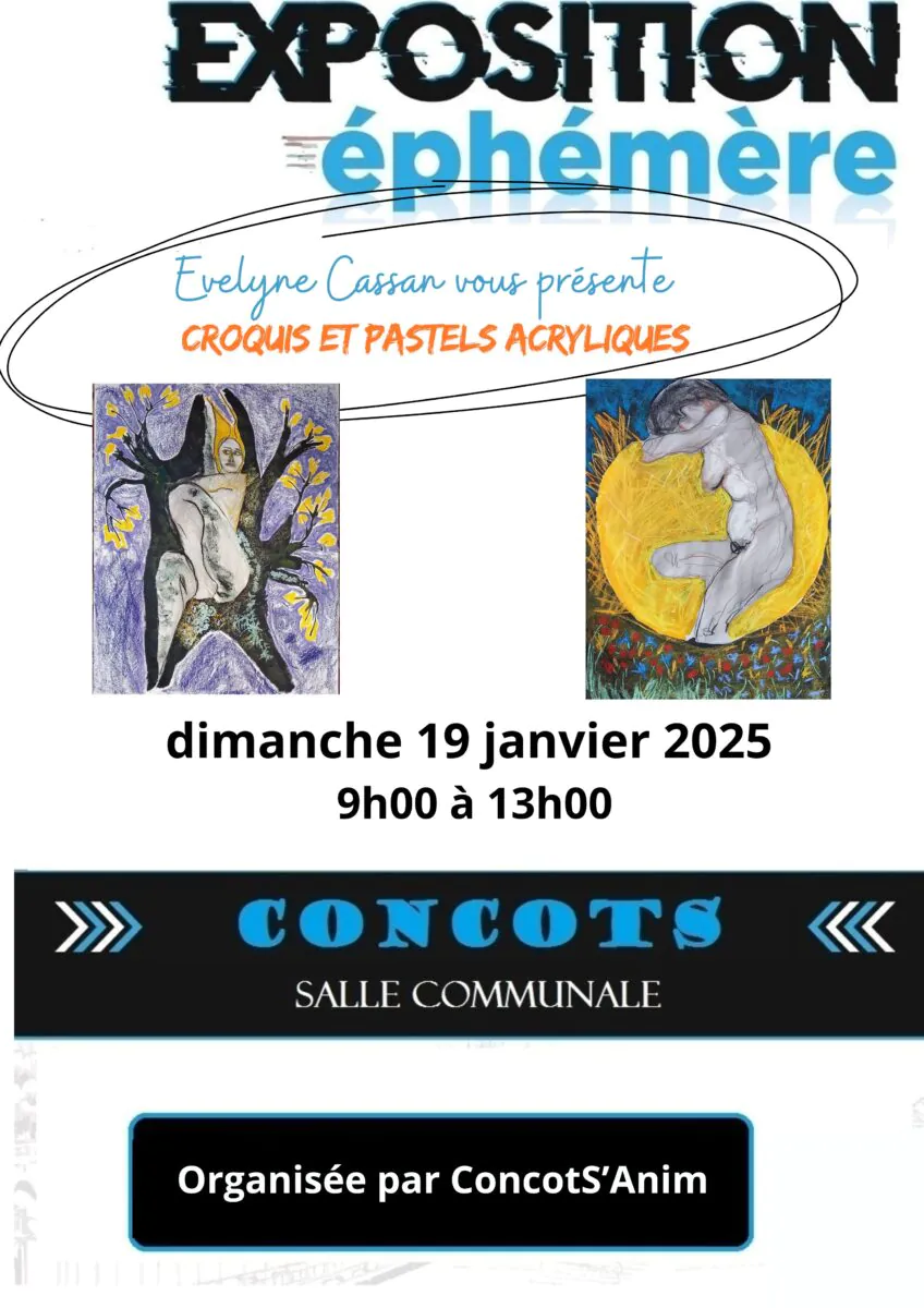 Exposition éphémère "Croquis et pastels acryliques"