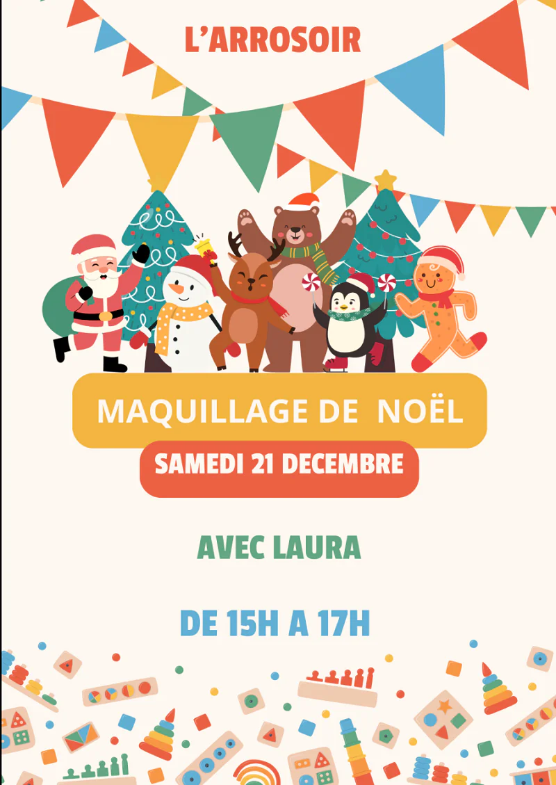 Maquillage de noël avec Laura à l'Arrosoir Figeac