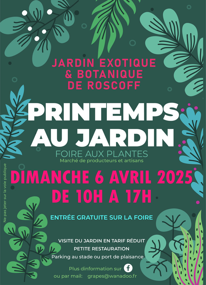 Foire aux plantes "Printemps au jardin" Jardin Exotique & Botanique de Roscoff Roscoff